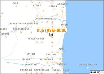 map of Rūstā-ye Hūdūl