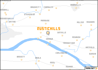 map of Rustic Hills
