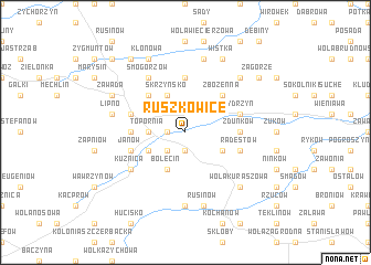 map of Ruszkowice