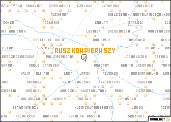 map of Ruszków Pierwszy