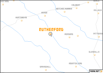 map of Rutherford