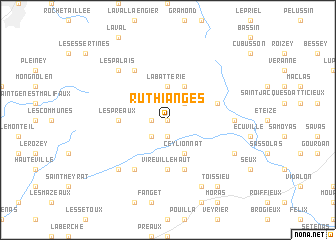 map of Ruthianges