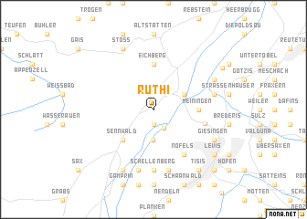 map of Rüthi