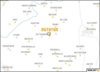 map of Ruthton