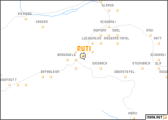 map of Rüti
