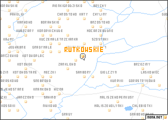 map of Rutkowskie