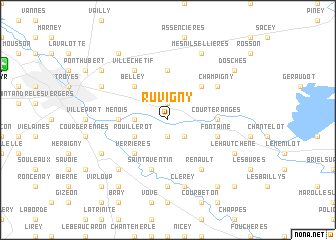 map of Ruvigny