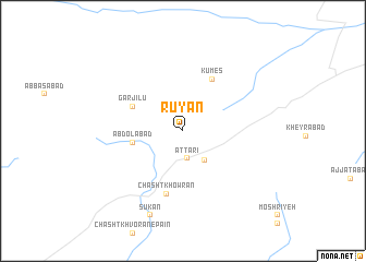 map of Rūyān