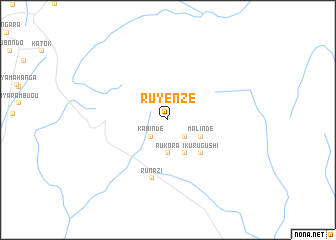 map of Ruyenze