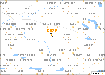 map of Ruże