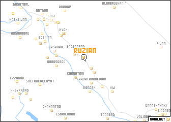 map of Rūzīān