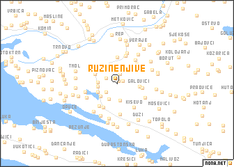map of Ružine Njive