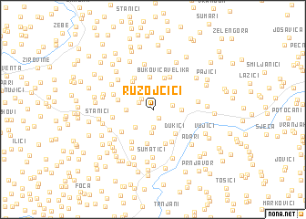 map of Ružojčići