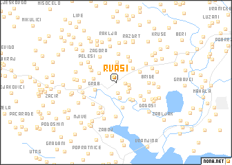 map of Rvaši