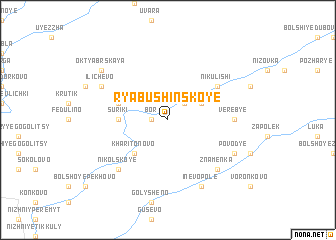 map of Ryabushinskoye