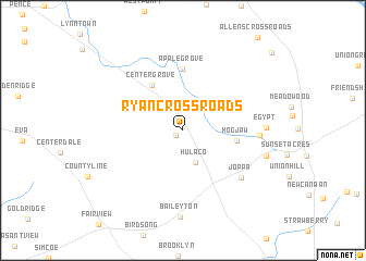 map of Ryan Crossroads