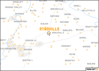 map of Ryanville