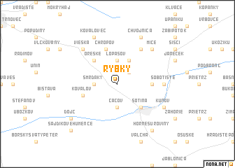 map of Rybky