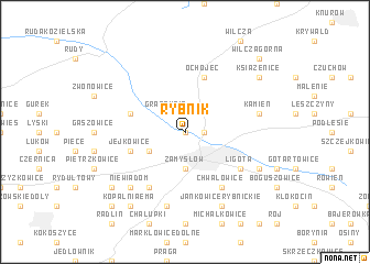 map of Rybnik