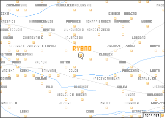 map of Rybno