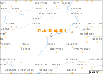 map of Rycerka Górna