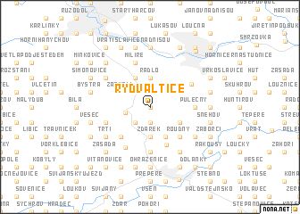 map of Rydvaltice