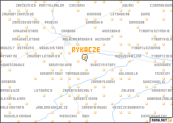 map of Rykacze