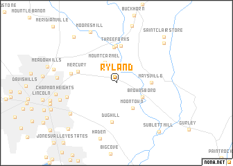 map of Ryland