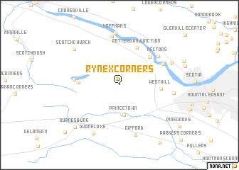 map of Rynex Corners