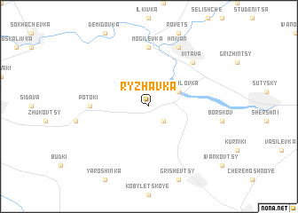 map of Ryzhavka