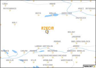 map of Rzecin