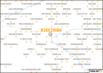 map of Rzeczniów