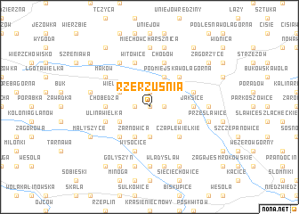 map of Rzerzuśnia