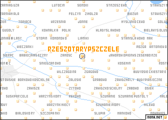 map of Rzeszotary Pszczele