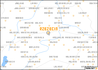 map of Rzeżęcin