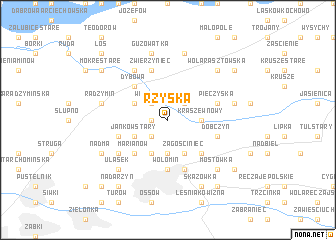 map of Rżyska