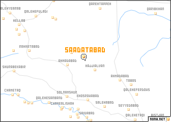 map of Sa‘ādatābād