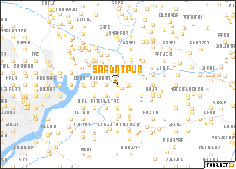 map of Saādatpur