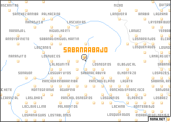 map of Sabana Abajo