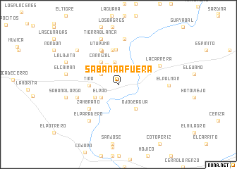map of Sabana Afuera