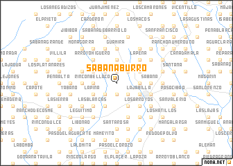 map of Sabana Burro