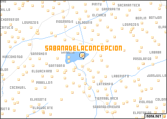 map of Sabana de la Concepción