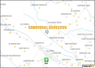 map of Sabana de los Negros