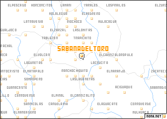 map of Sabana del Toro