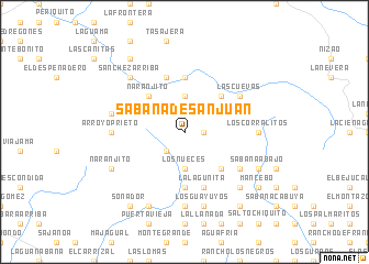 map of Sabana de San Juan