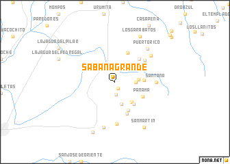 map of Sabanagrande