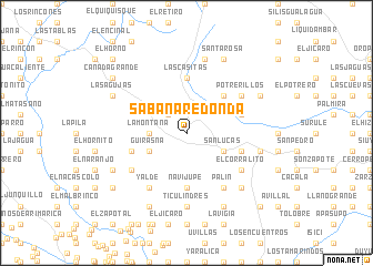 map of Sabana Redonda