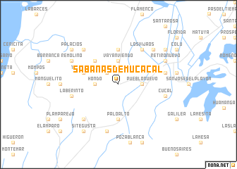 map of Sabanas de Mucacal