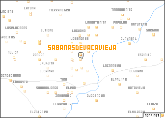 map of Sabanas de Vaca Vieja