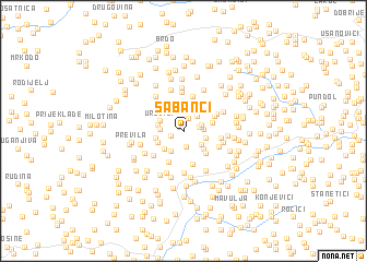 map of Šabanci